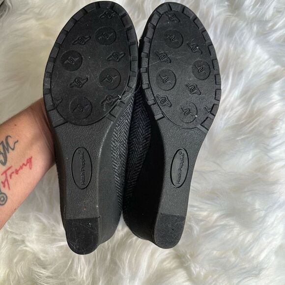 Hush Puppies cushioned comfort wedge style shoe, black/grey - Picture 9 of 10